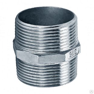 Ниппель стальной Ду15 ГОСТ 8967-75