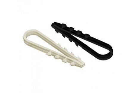 Дюбель-хомут 11-18 белый, круглый